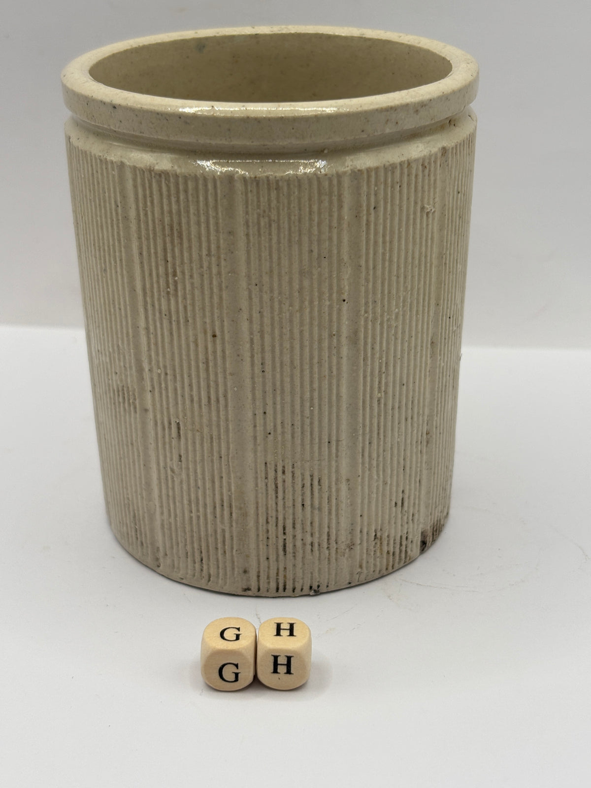 Old 1lb ribbed advertising stoneware jam pot (GH) Whittaker & Sons