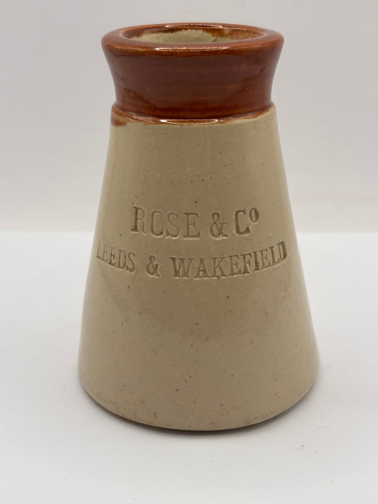 Old advertising cream pot, Rose & Co Leeds