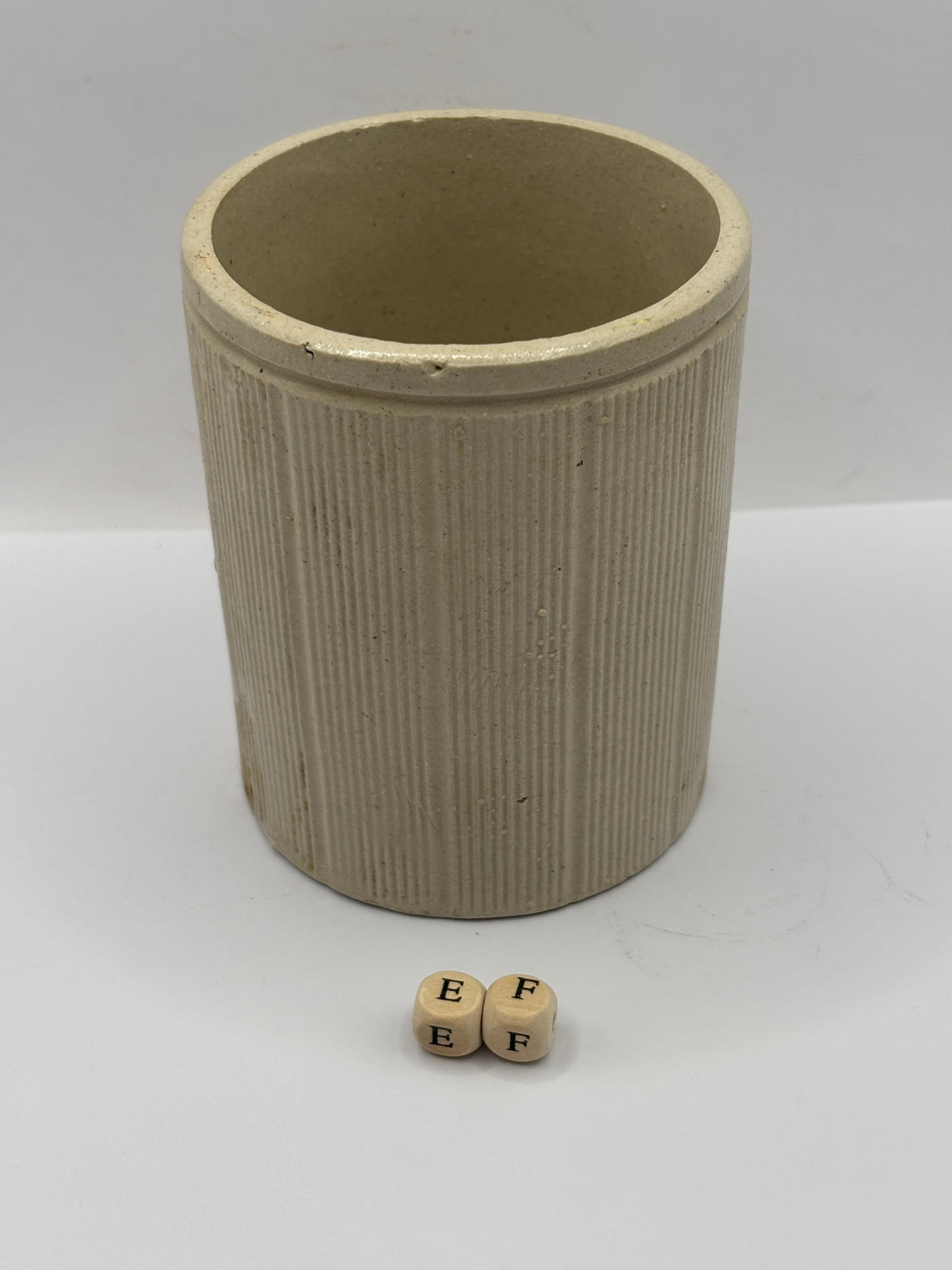 Old 1lb ribbed advertising stoneware jam pot (EF) Whittaker & Sons
