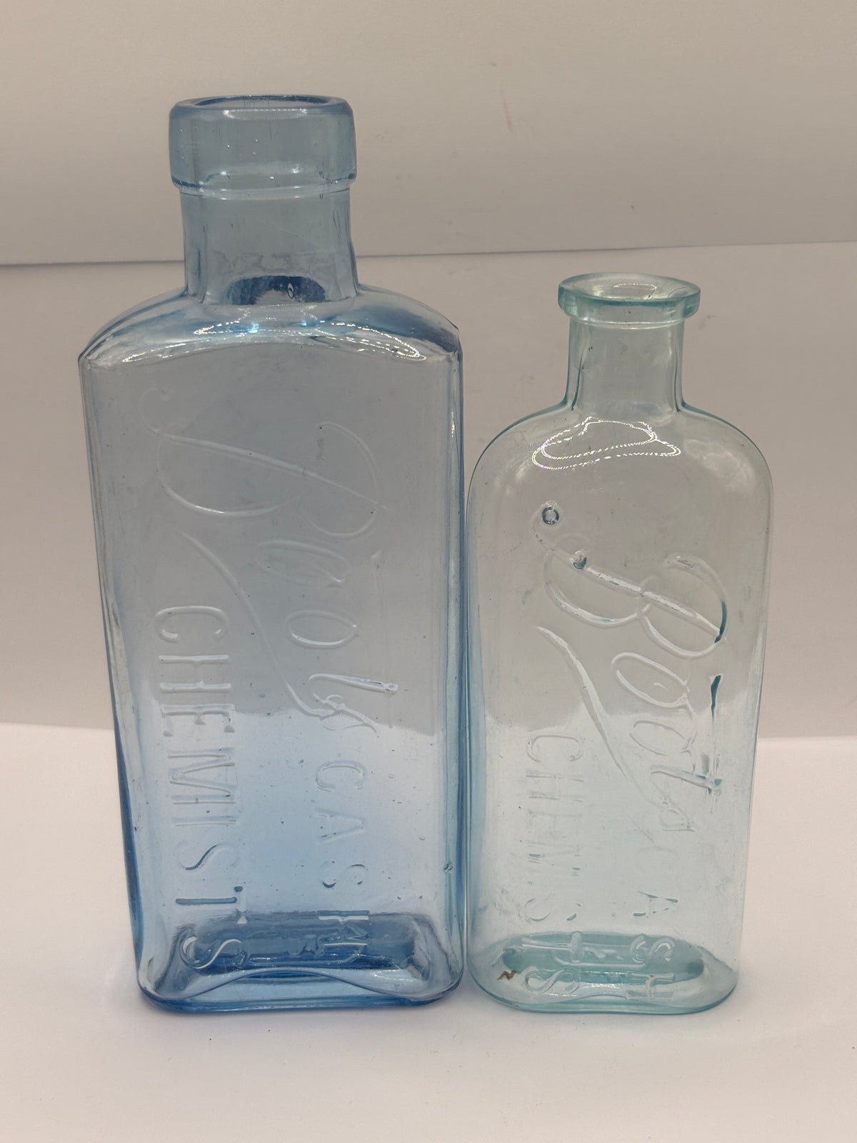 2 old Boots cash chemist bottles
