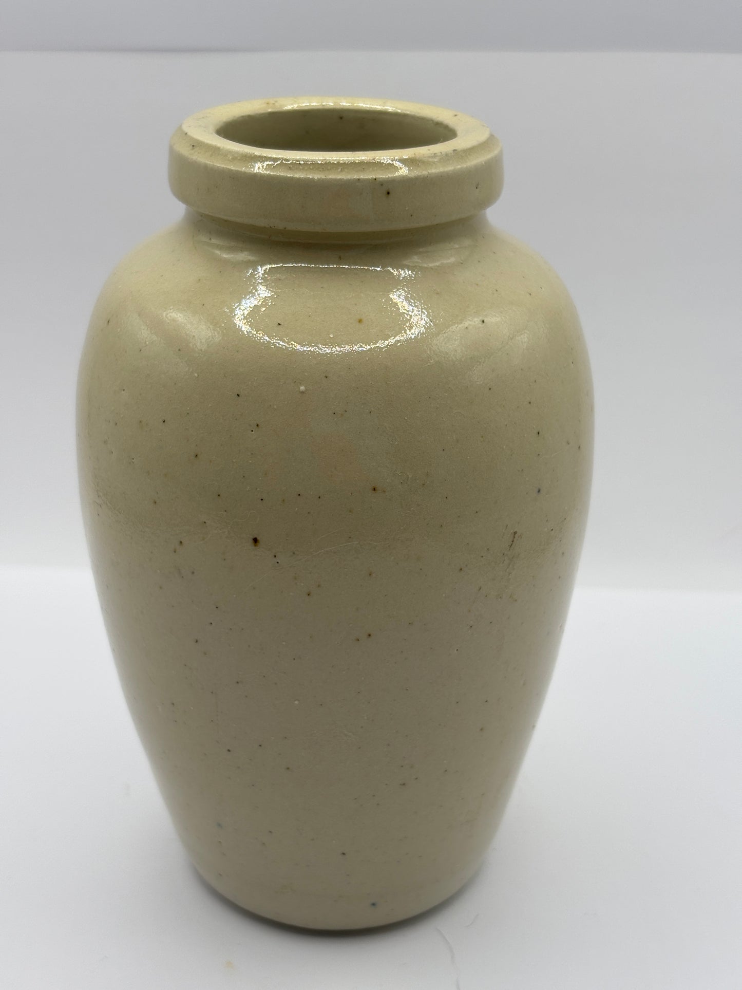 Old stoneware advertising Virol jar 13.5cms