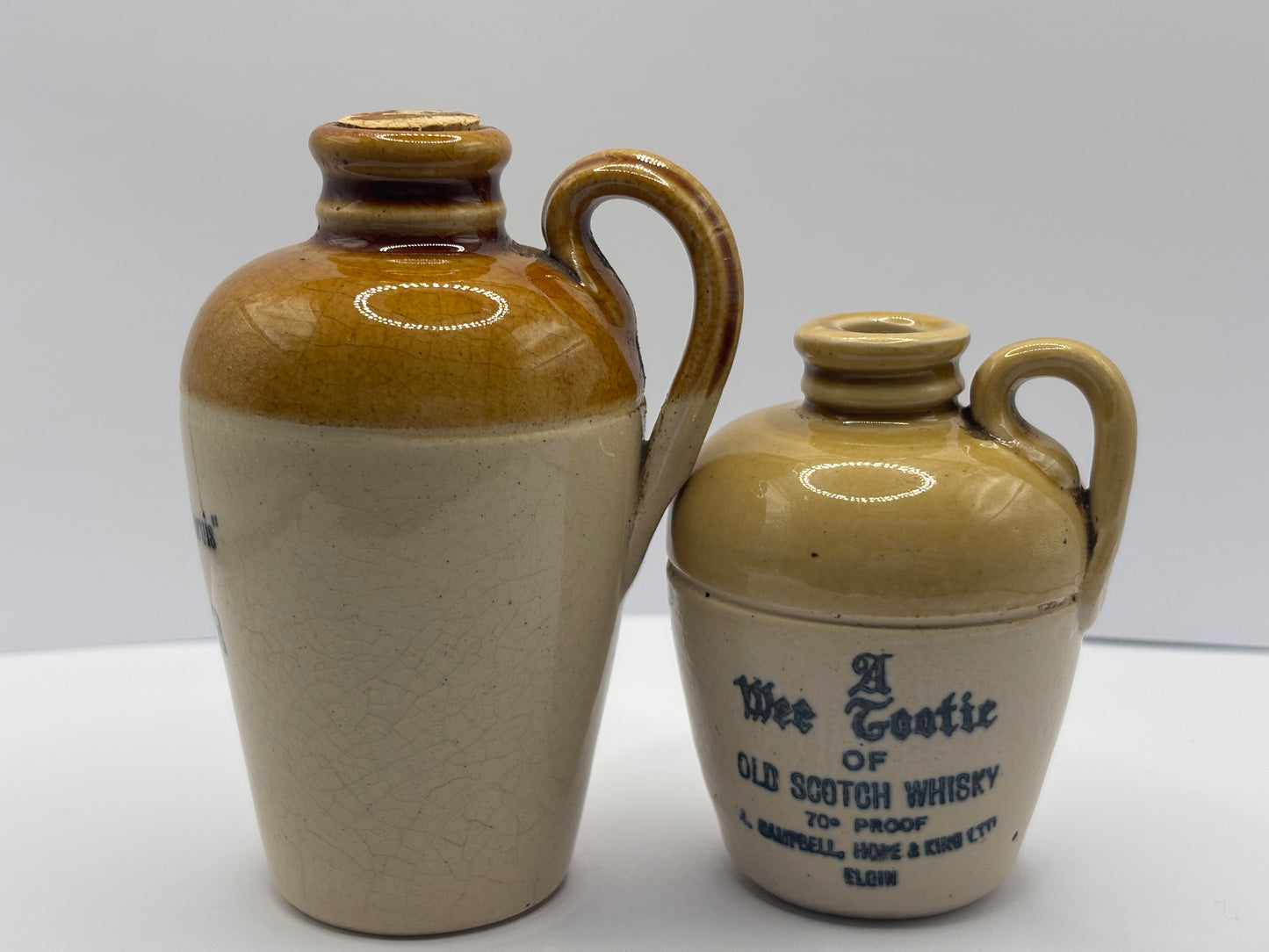 2 Old mini whisky jugs
