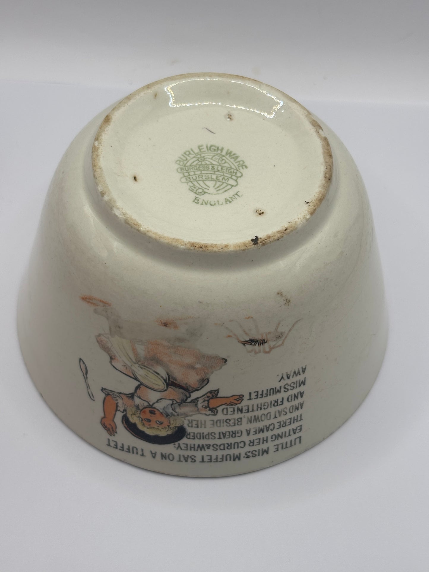 Old 1920s nursery rhyme pudding bowl