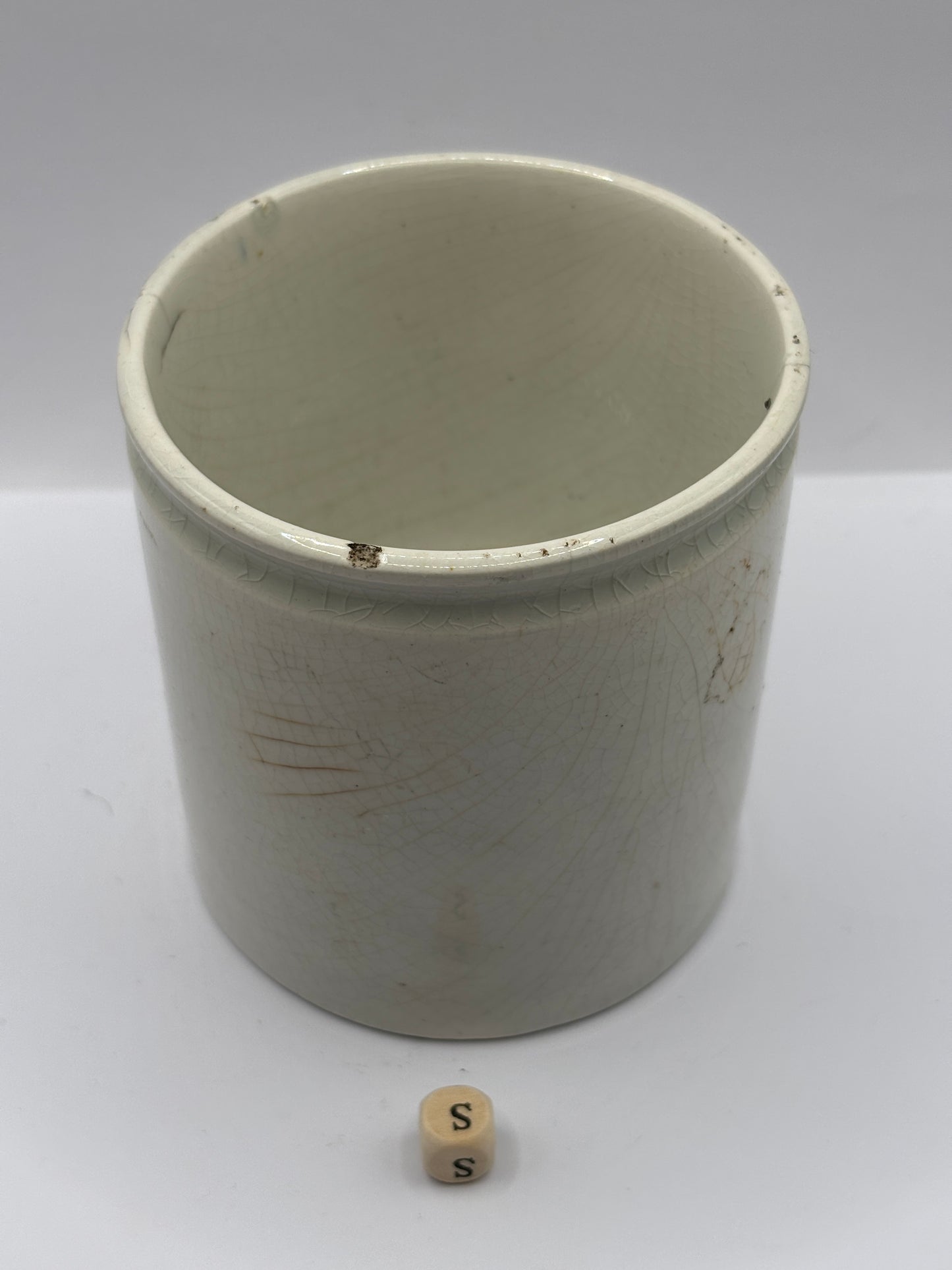 Old plain stoneware marmalade jar (S)