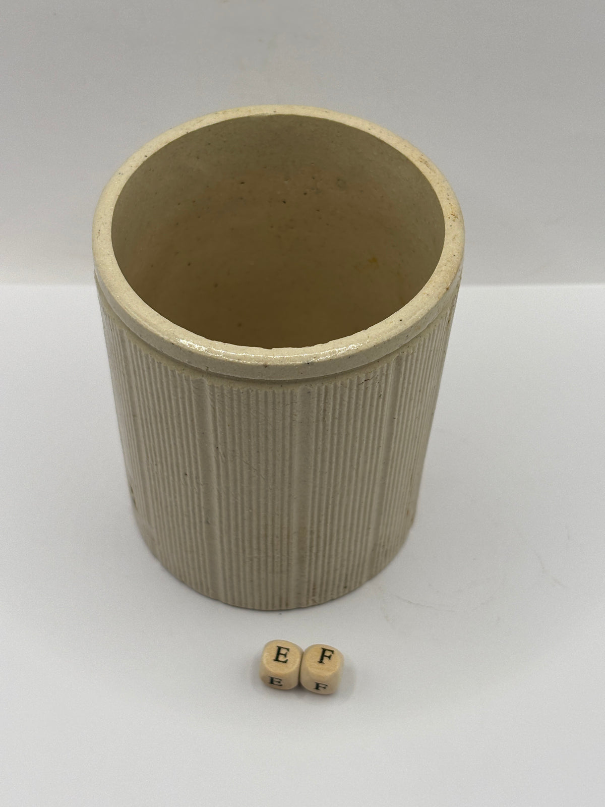 Old 1lb ribbed advertising stoneware jam pot (EF) Whittaker & Sons
