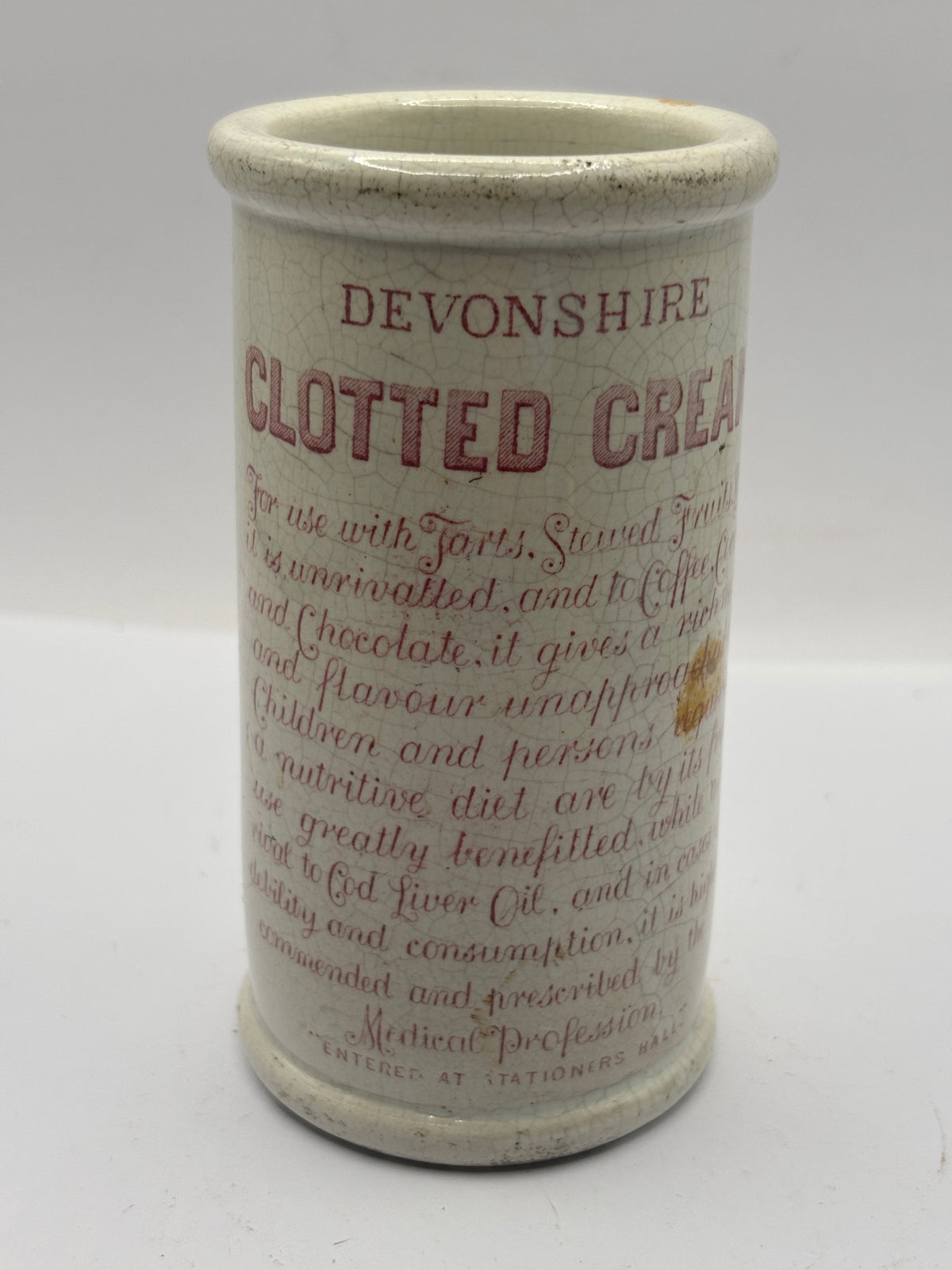 Old advertising clotted cream Jar, Horners devonshire clotted cream