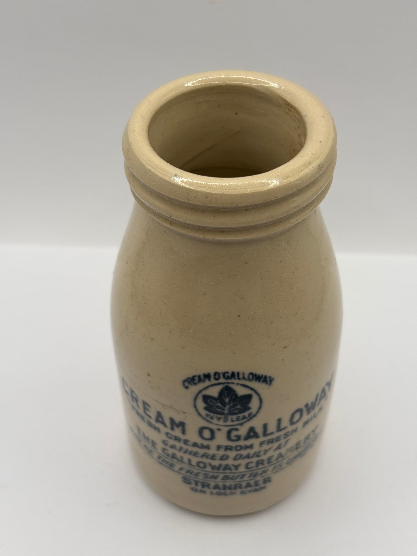 Old advertising cream pot, Cream o’ Galloway
