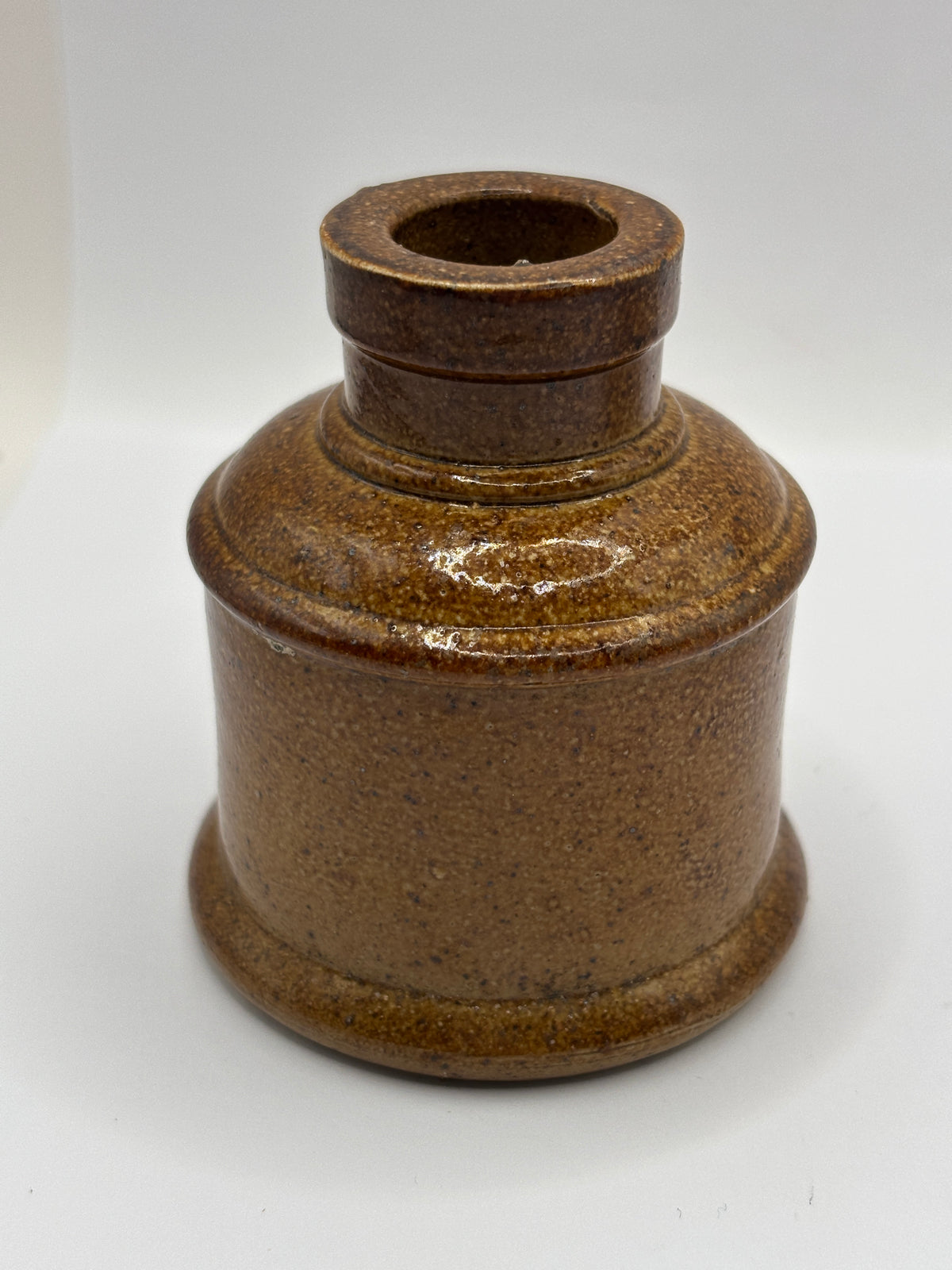 Old stoneware ink bottle, inkwell