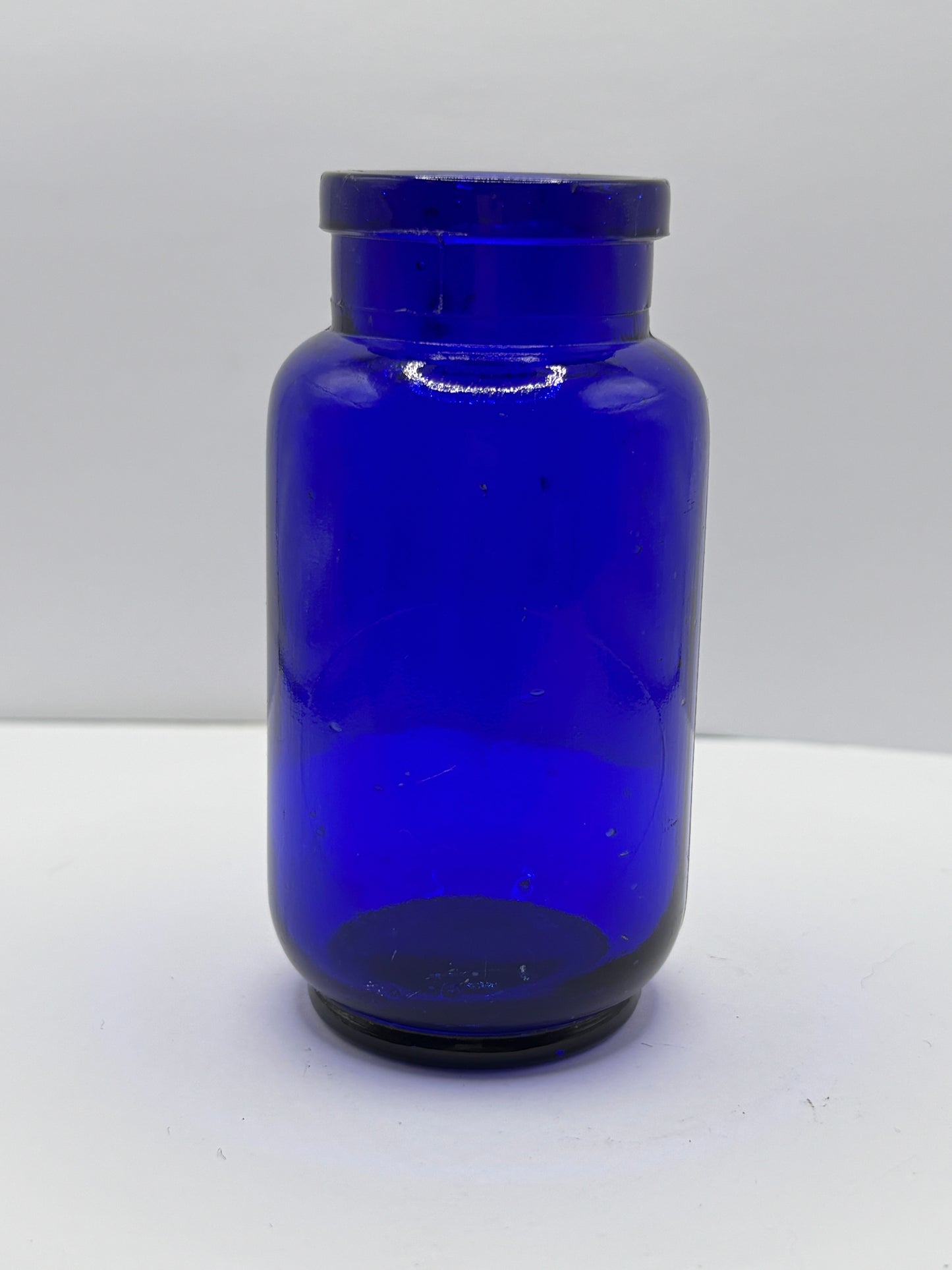 Old blue glass jar