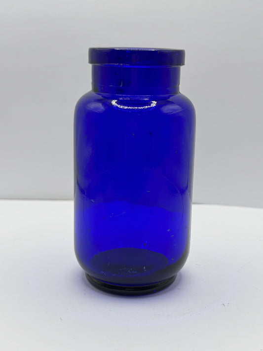 Old blue glass jar