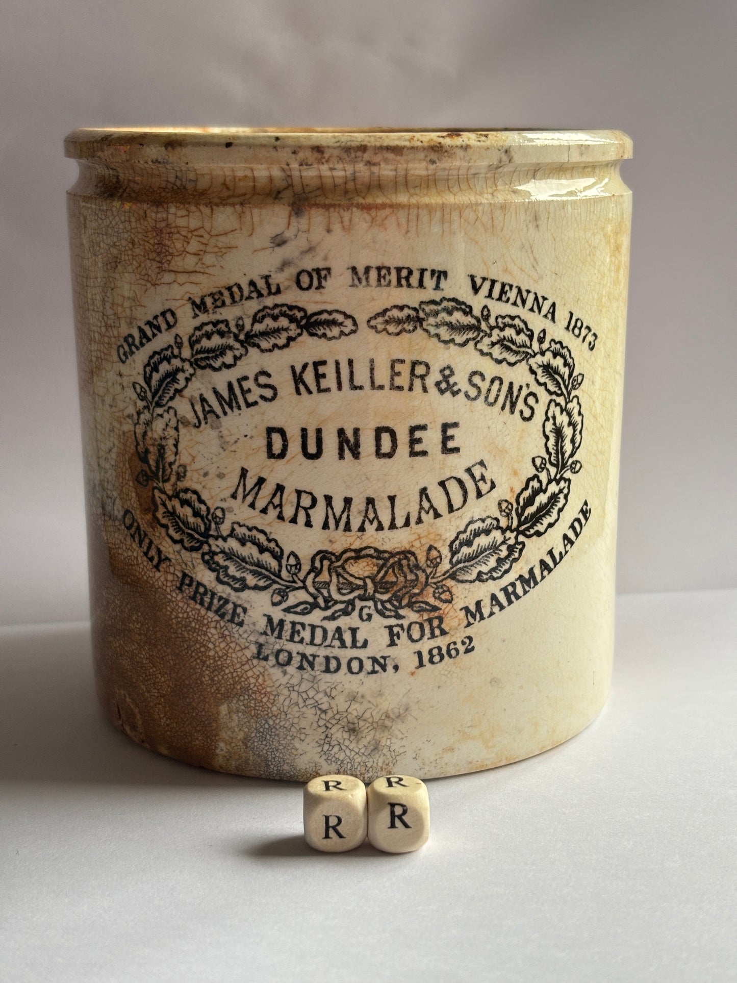 Old 2lb James Keiller dundee marmalade jar (RR)