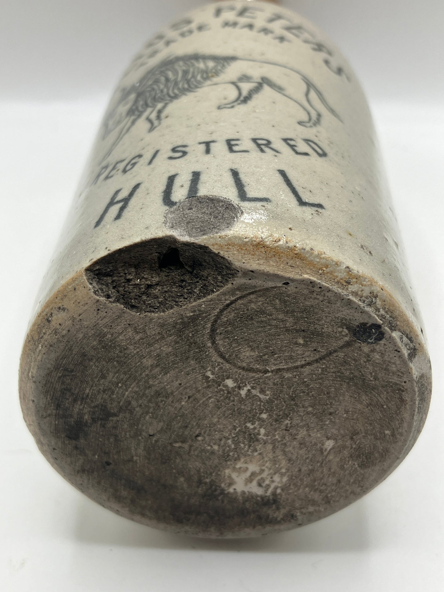 Stoneware ginger beer bottle Julius peters, Hull