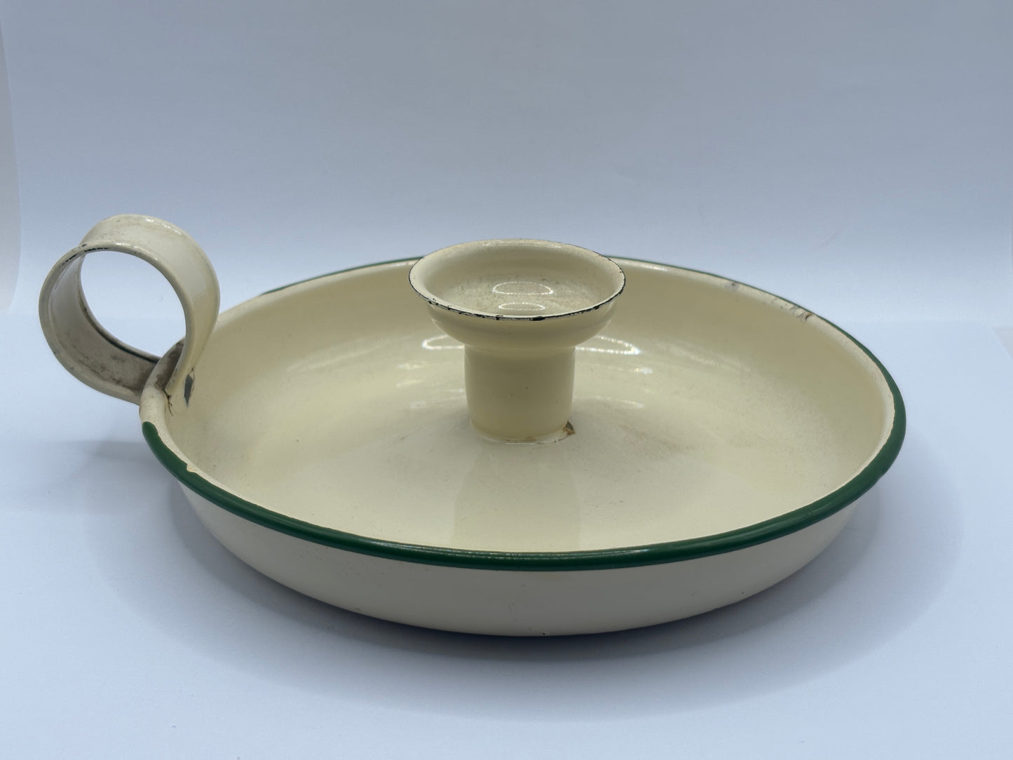 Vintage enamel candle stick holder