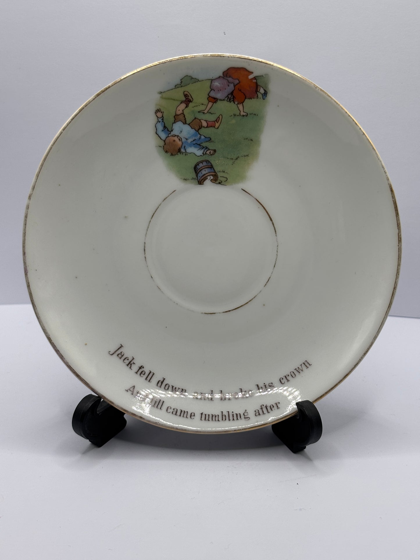 Vintage nursery rhyme plate, Humpty Dumpty