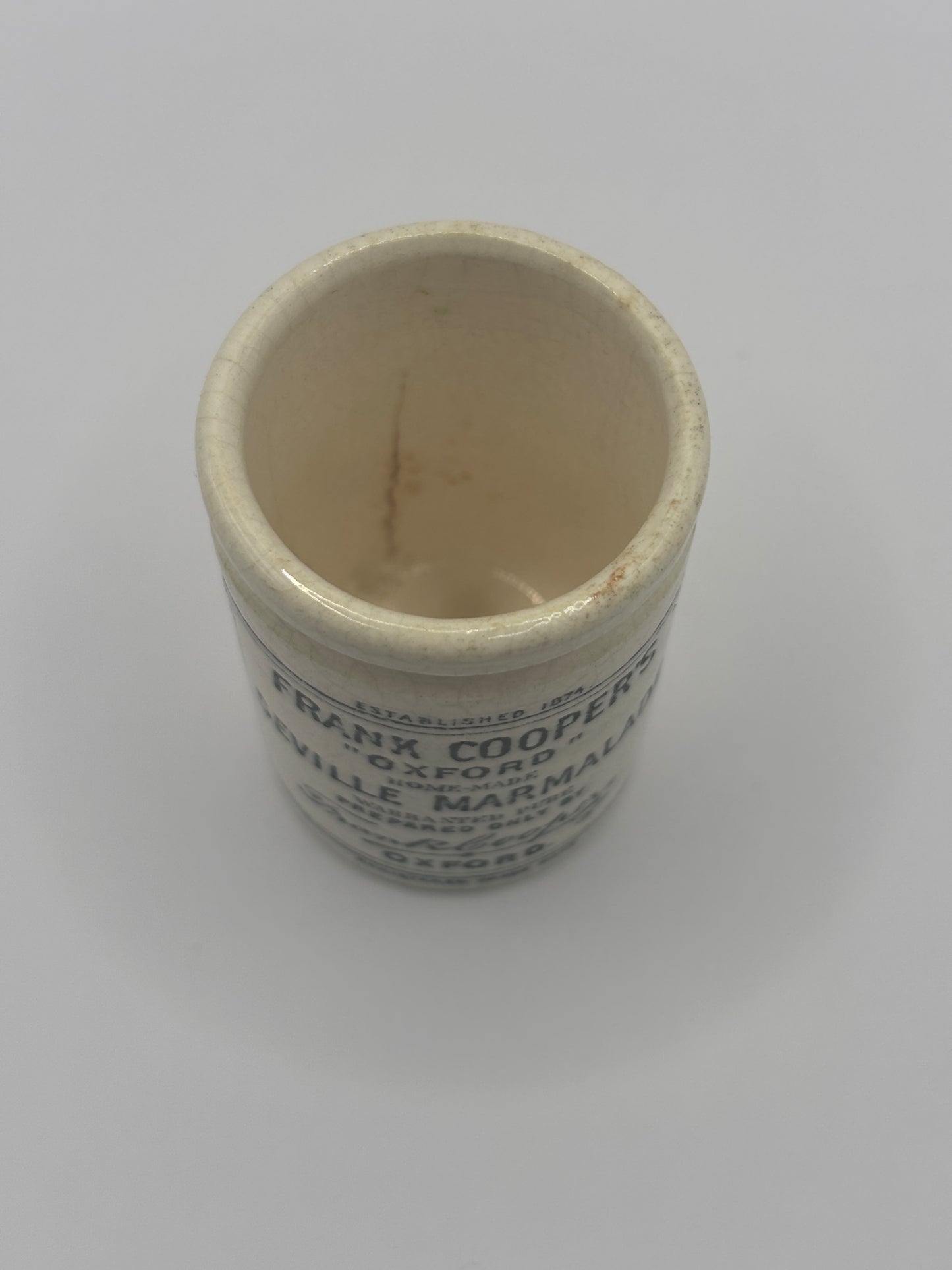 Old miniature Frank cooper marmalade jar