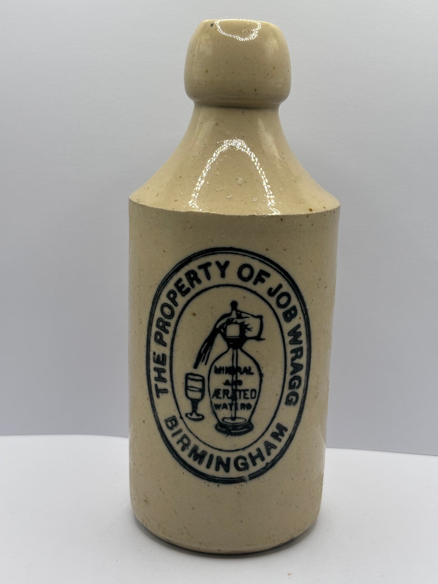 Old Birmingham ginger beer bottle, Job Wragg