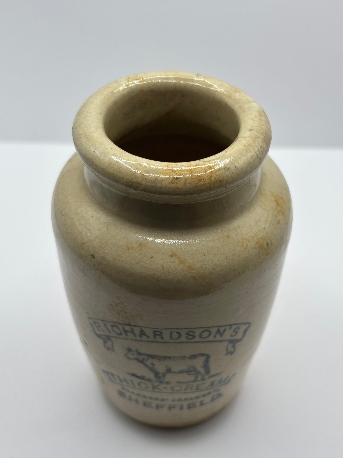 Old Richardsons thick cream, Sheffield advertising cream pot