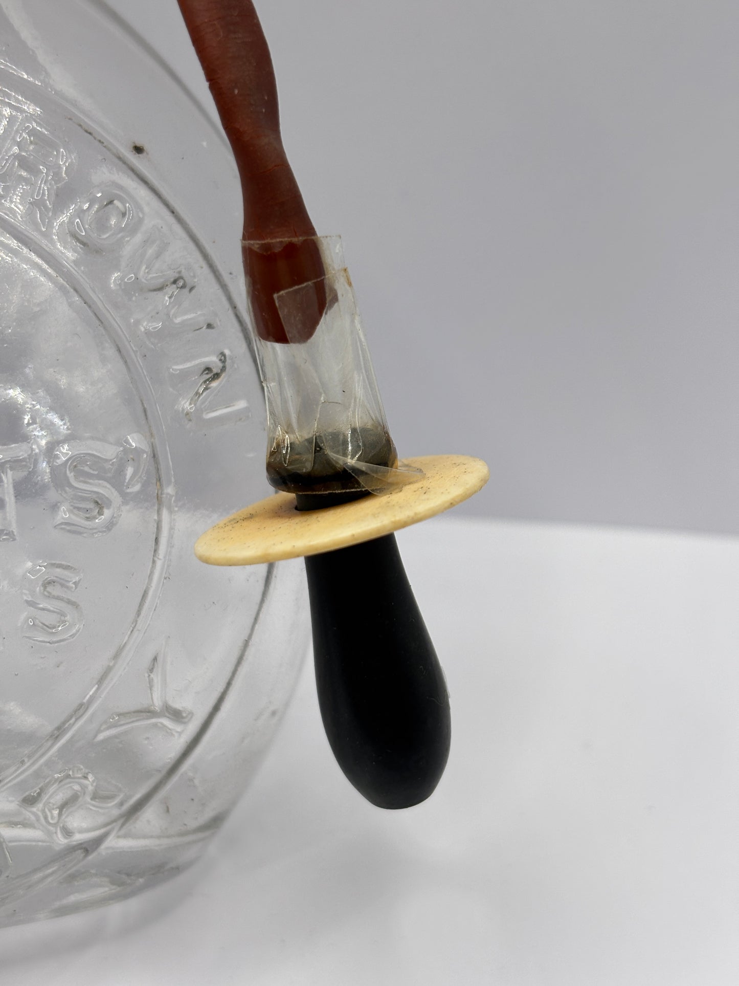 Old Sudbury baby feeder with original pipe. James H Brown the chemists’ stores