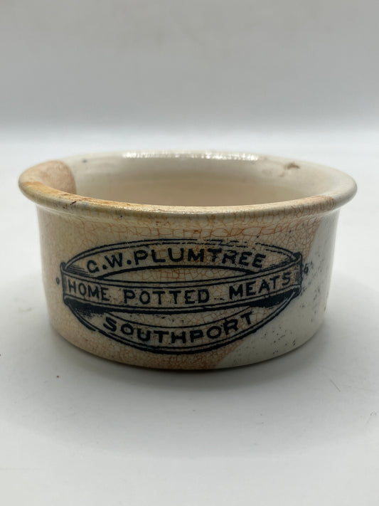 Small plumtree potted meat dish, meat paste pot