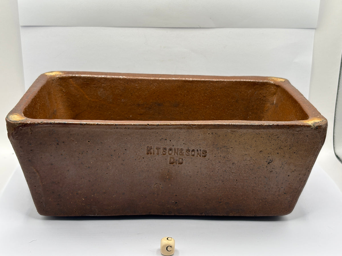 Old XL salt glaze stoneware pie dish (C)