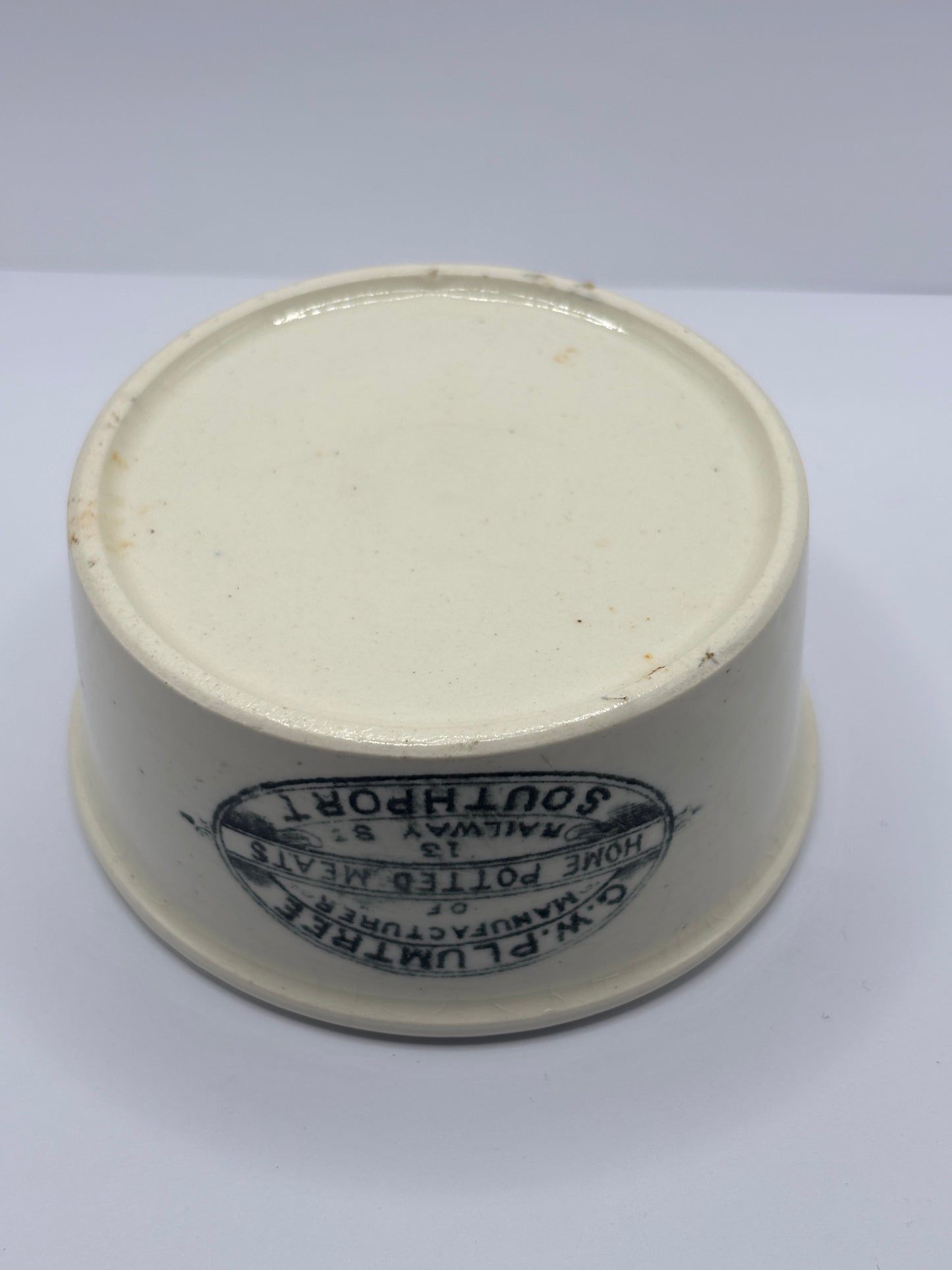 Plumtree home potted meats advertising pot