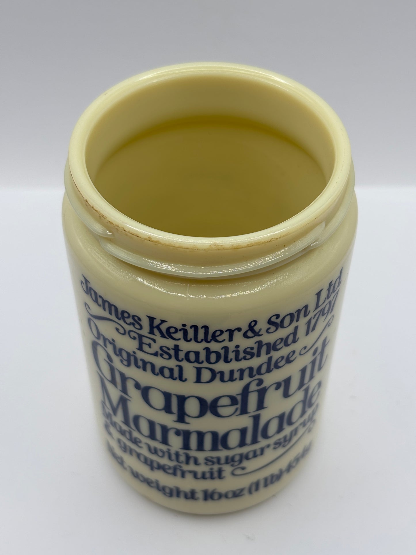 Vintage James Keiller grapefruit marmalade jar