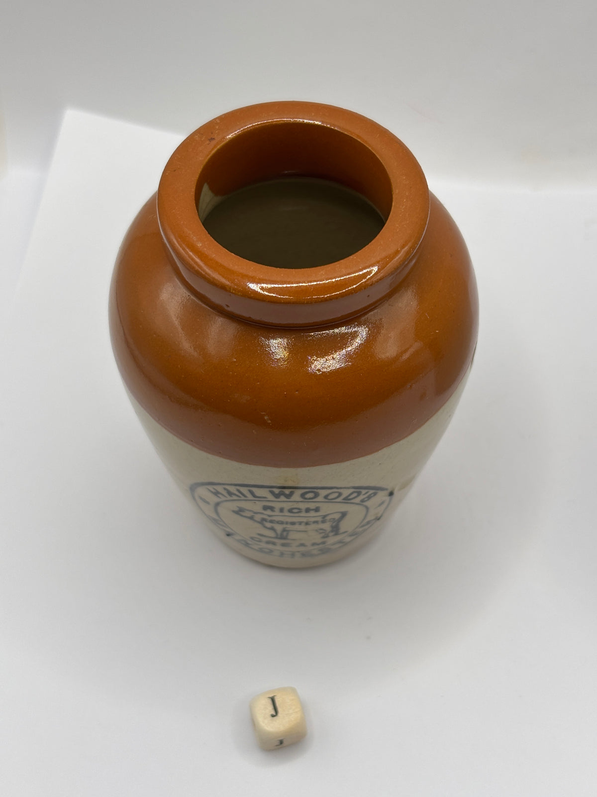 Old advertising cream pot, Hailwoods rich cream (J)
