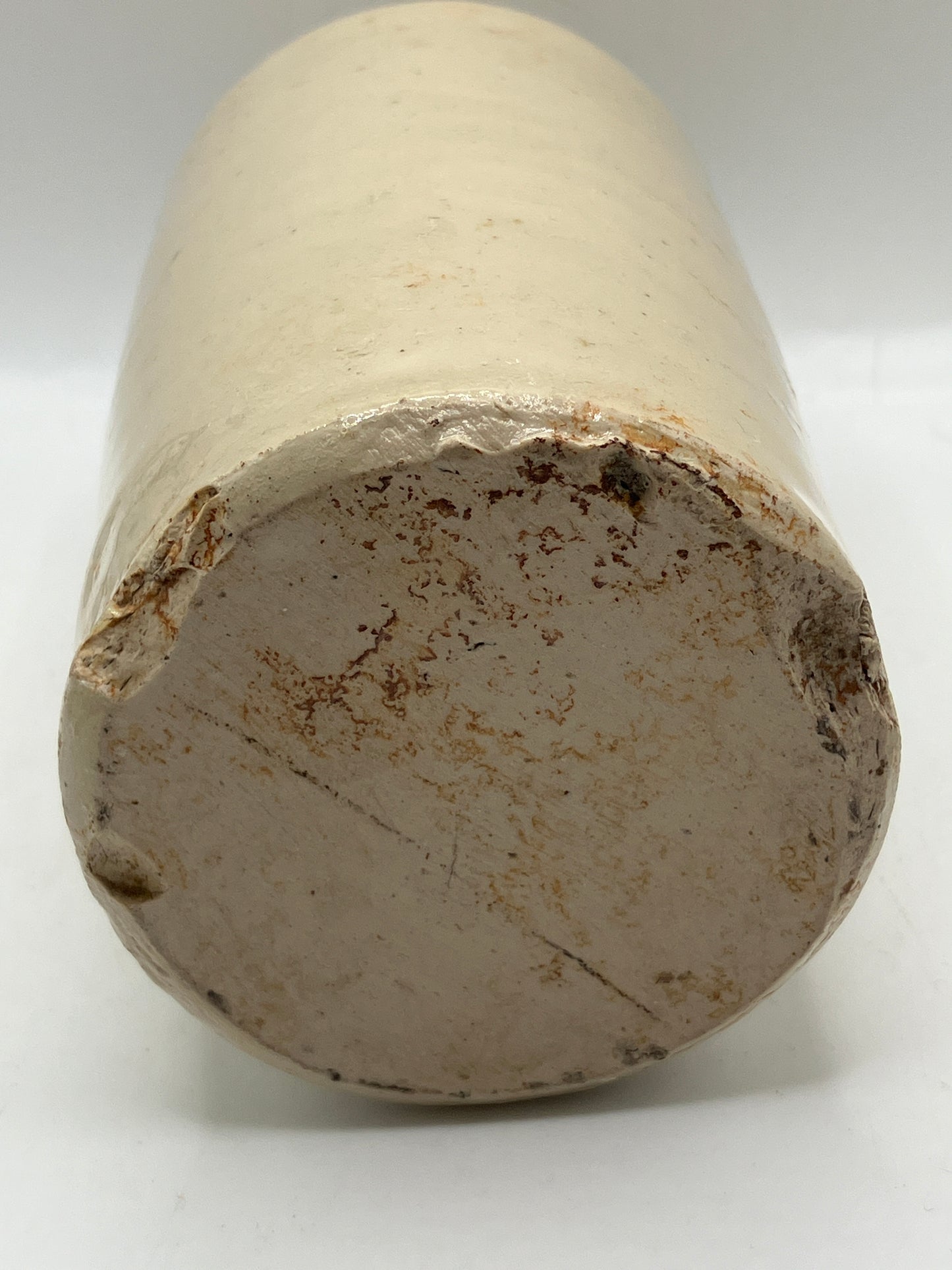 White stoneware ginger beer bottle, Cirencester