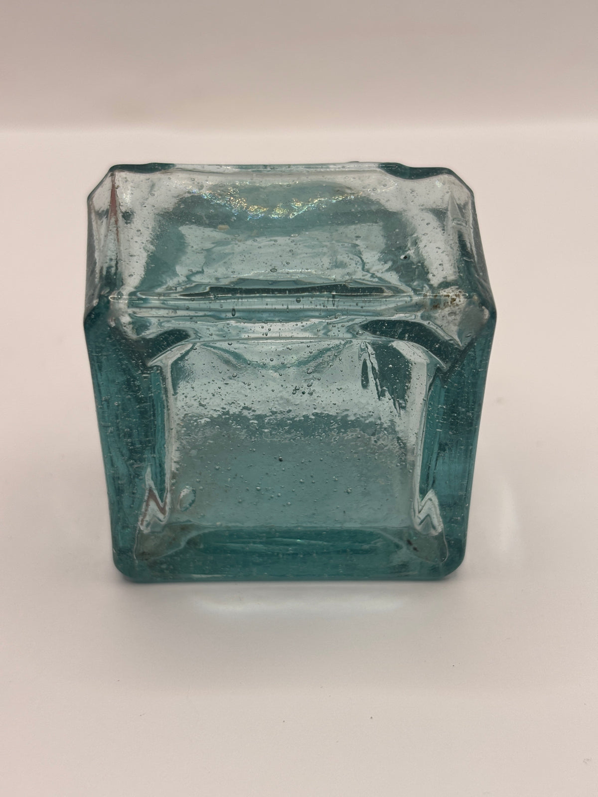 old aqua glass square ink,inkwells, ink bottle. 4 pen rests