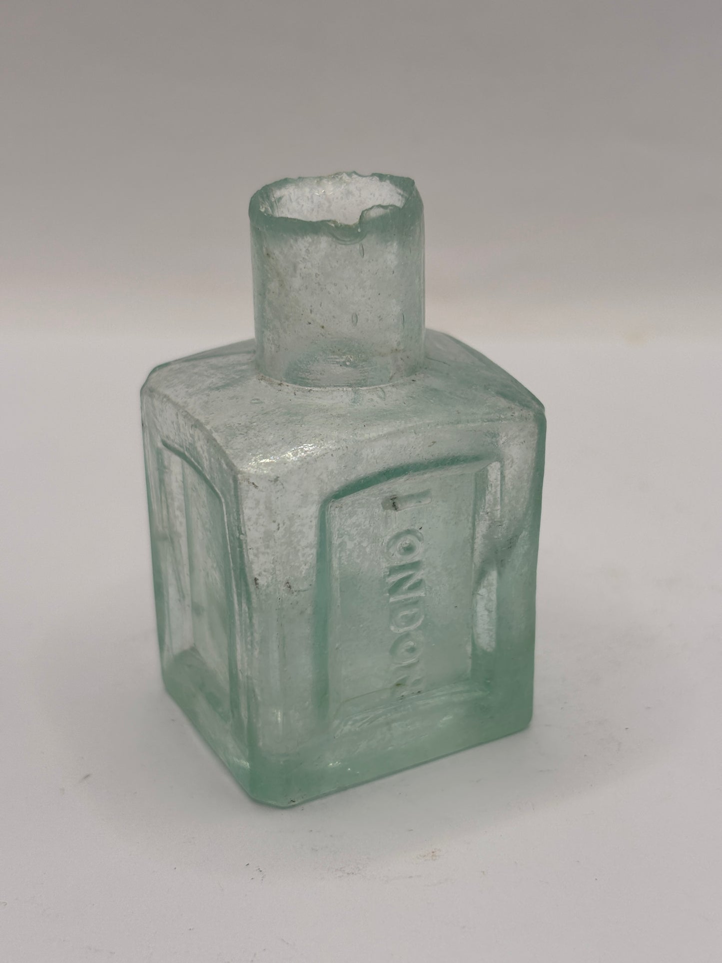 Old advertising inkwell,ink bottle. Lyons London