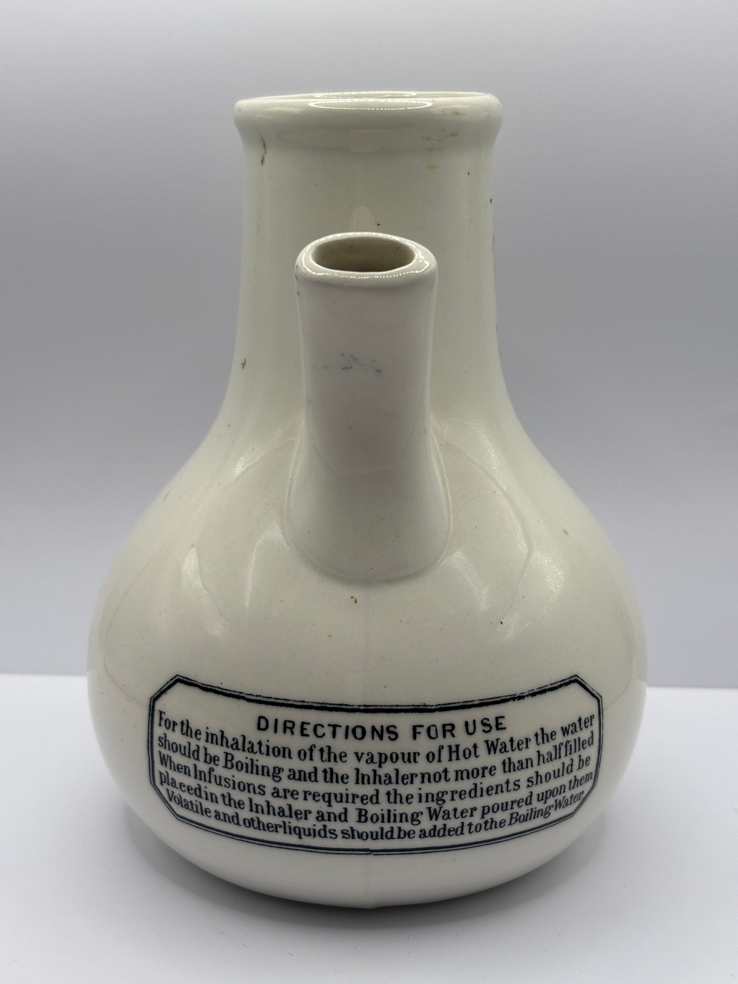 Old stoneware advertising inhaler, Maws improved earthenware inhaler