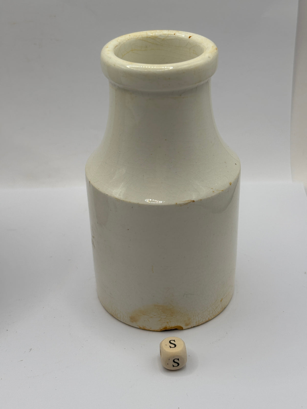 Old plain stoneware mustard jar (s)