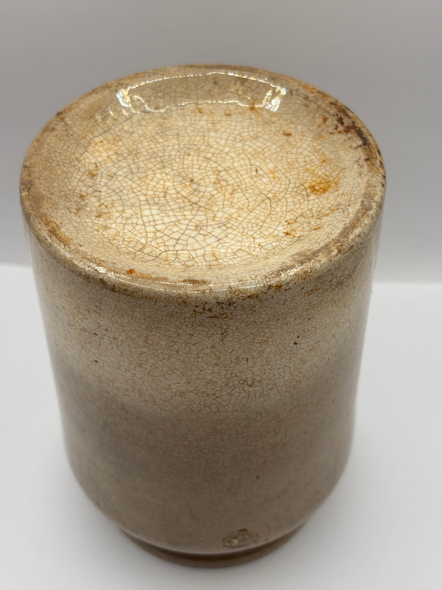 Old 2lb rolled top stoneware jam & marmalade pot