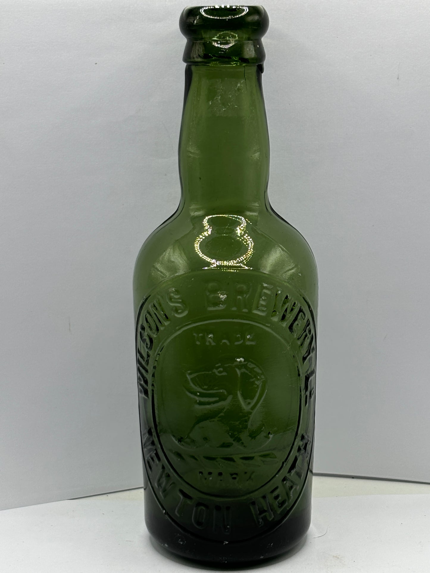 Old glass beer bottle, Wilsons brewery.  Newton Heath