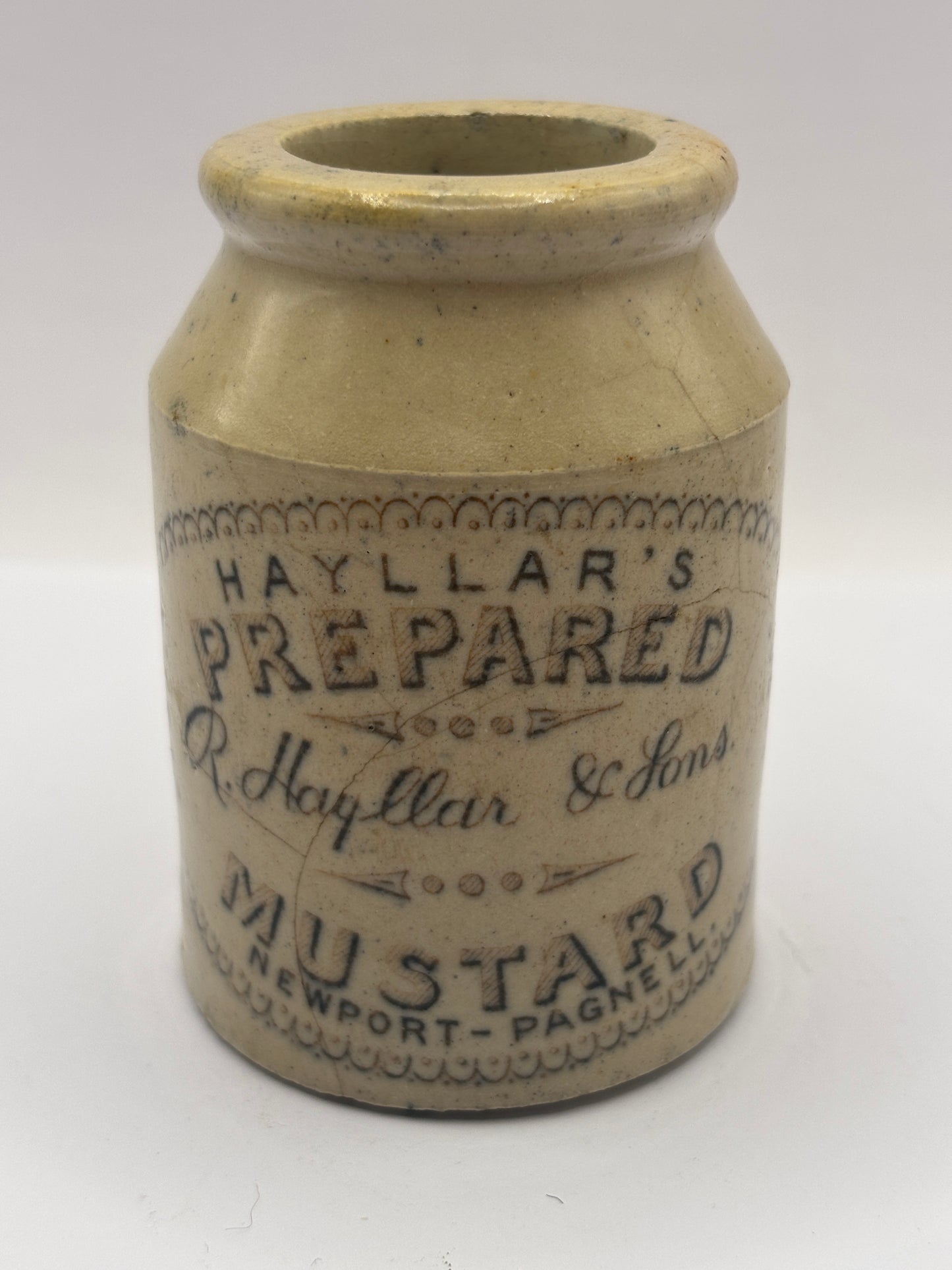 Old advertising jar, Hayllars prepared mustard