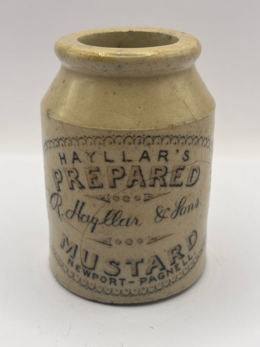 Old advertising jar, Hayllars prepared mustard