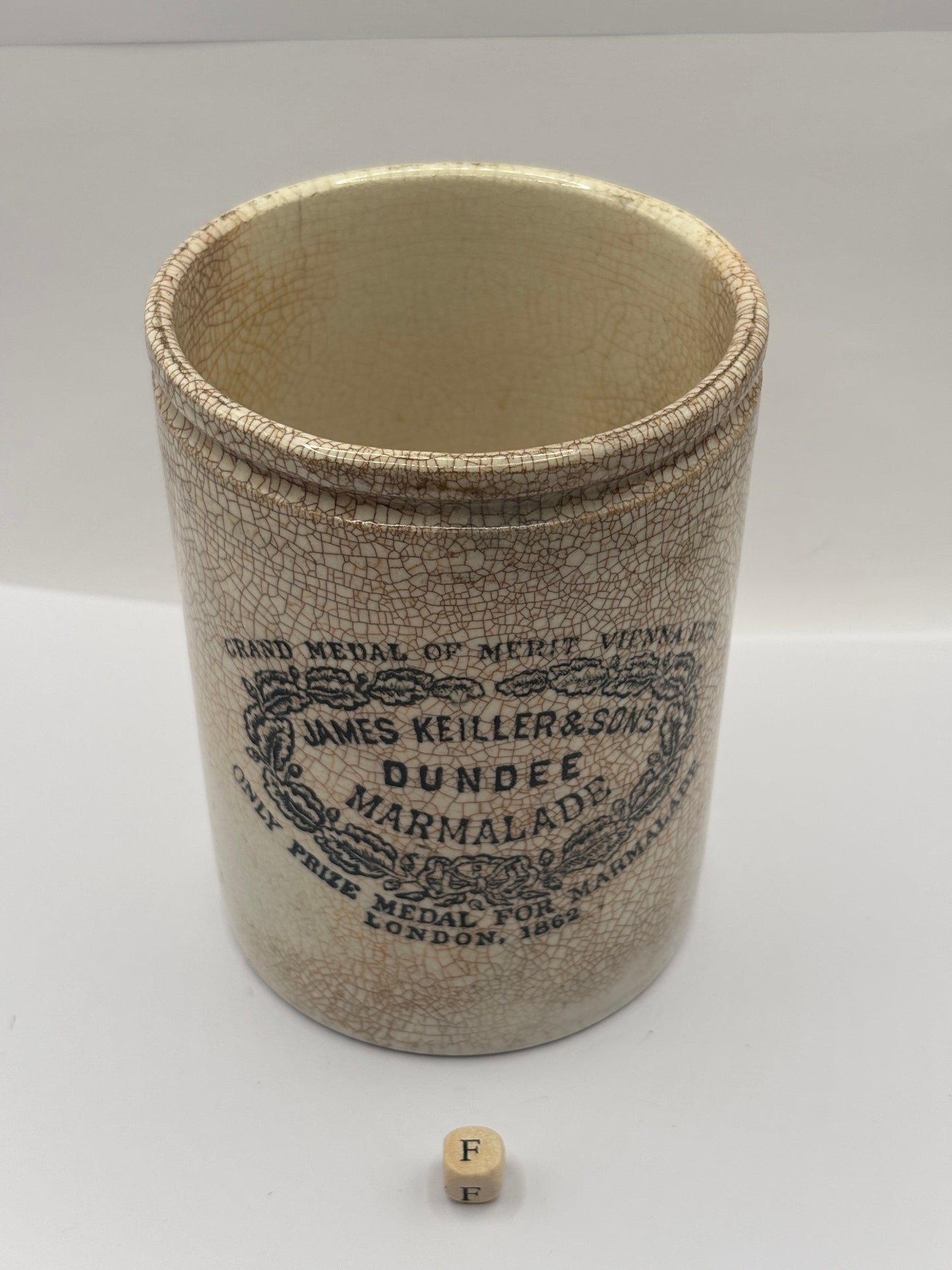 Old 2lb James Keiller Dundee marmalade Jar (F)