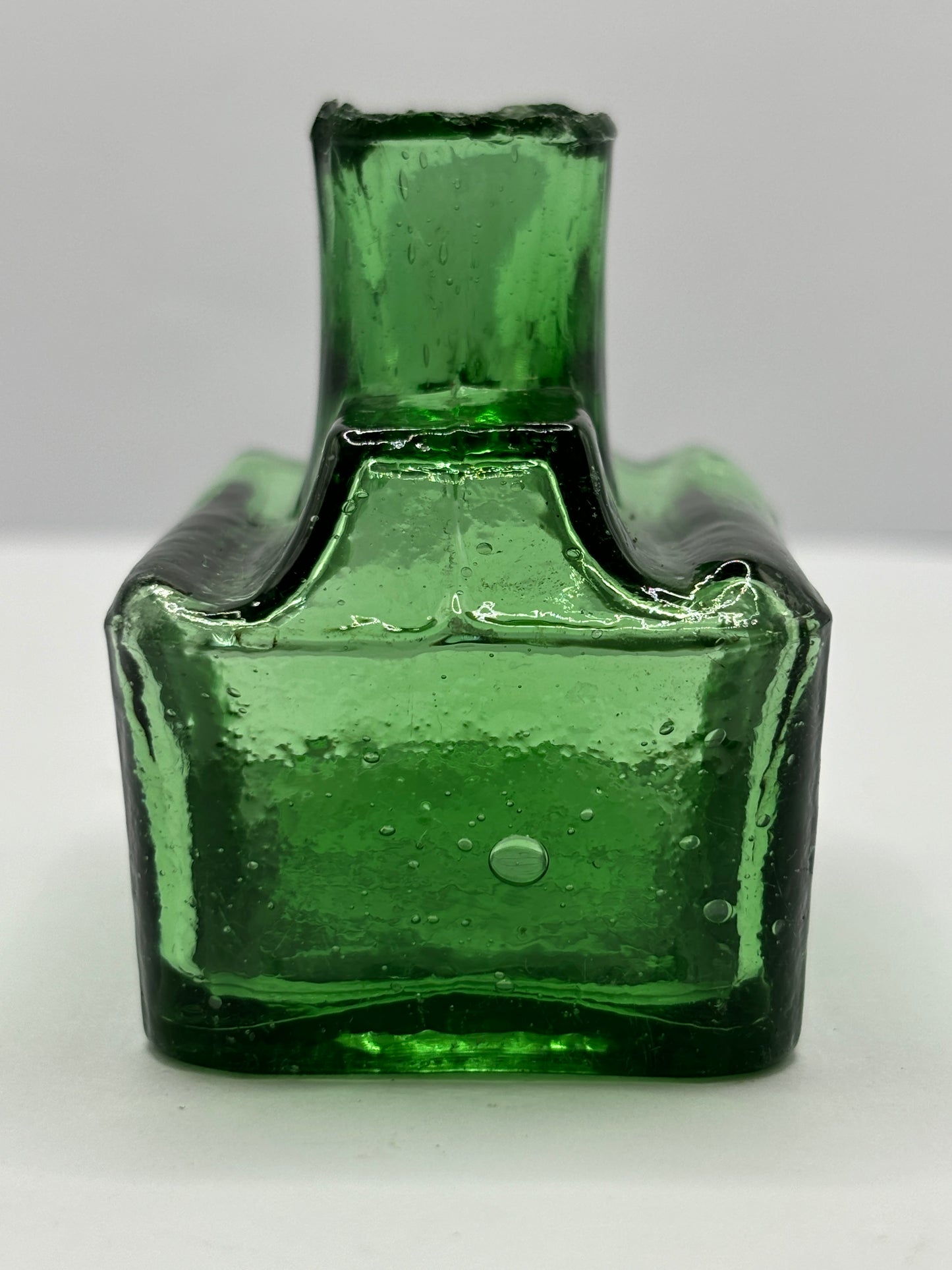 Old green inkwell