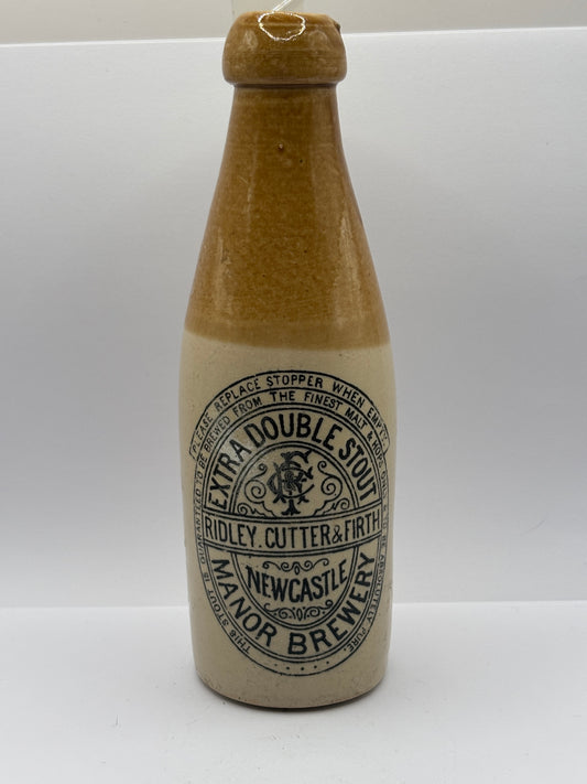 Old newcastle stout bottle, Ridley cutter & firth extra double stout
