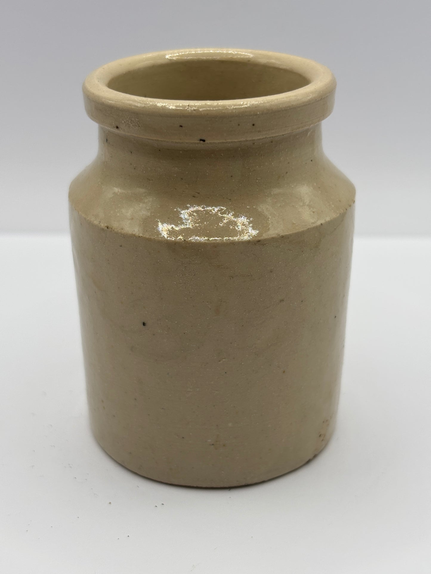 Old small stoneware mustard jar