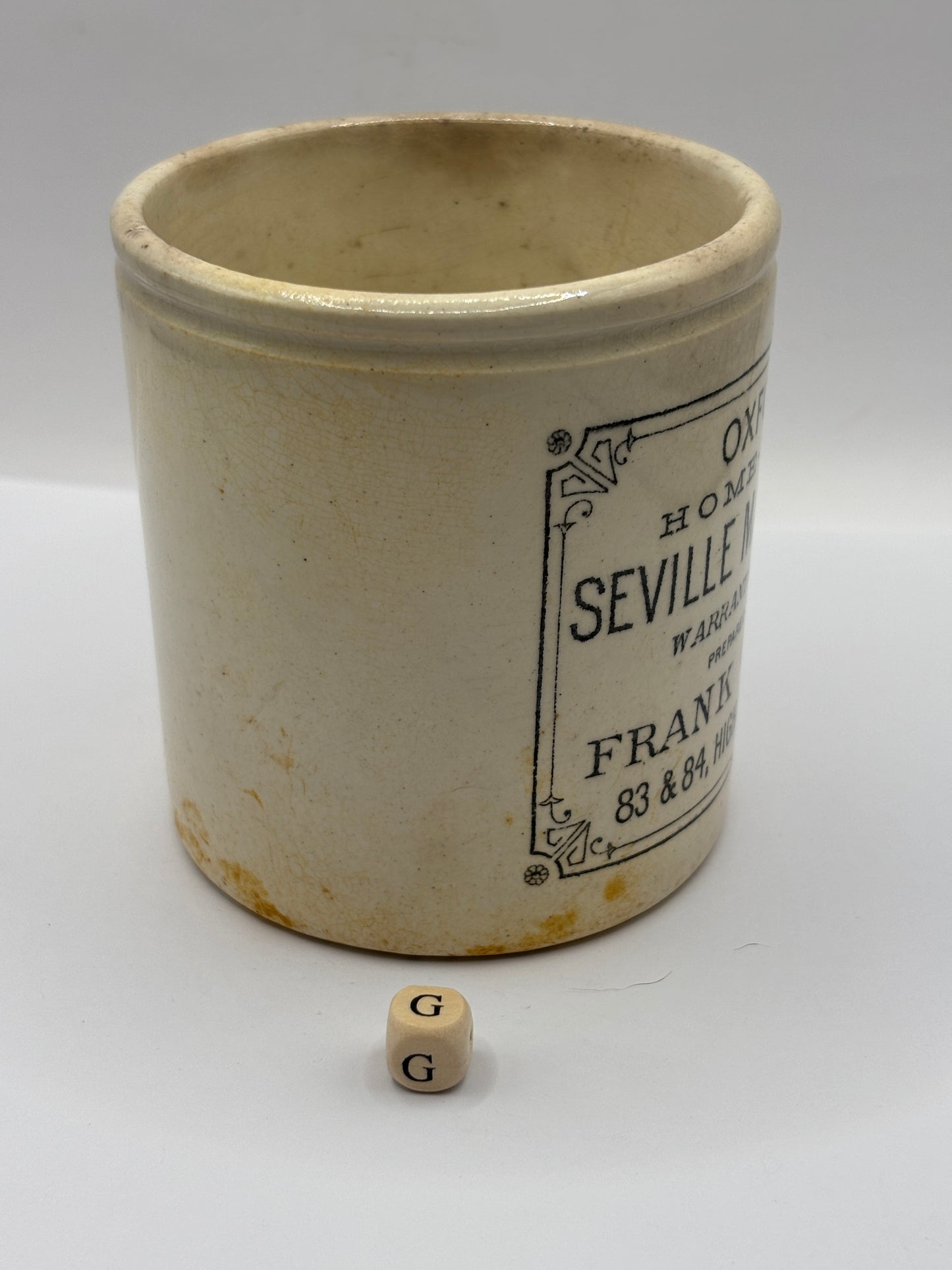 Old 1lb Frank Cooper marmalade Jar (G)