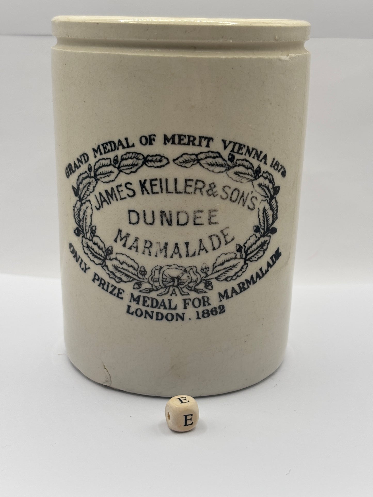 Old 2lb James Keiller Dundee marmalade Jar (E)