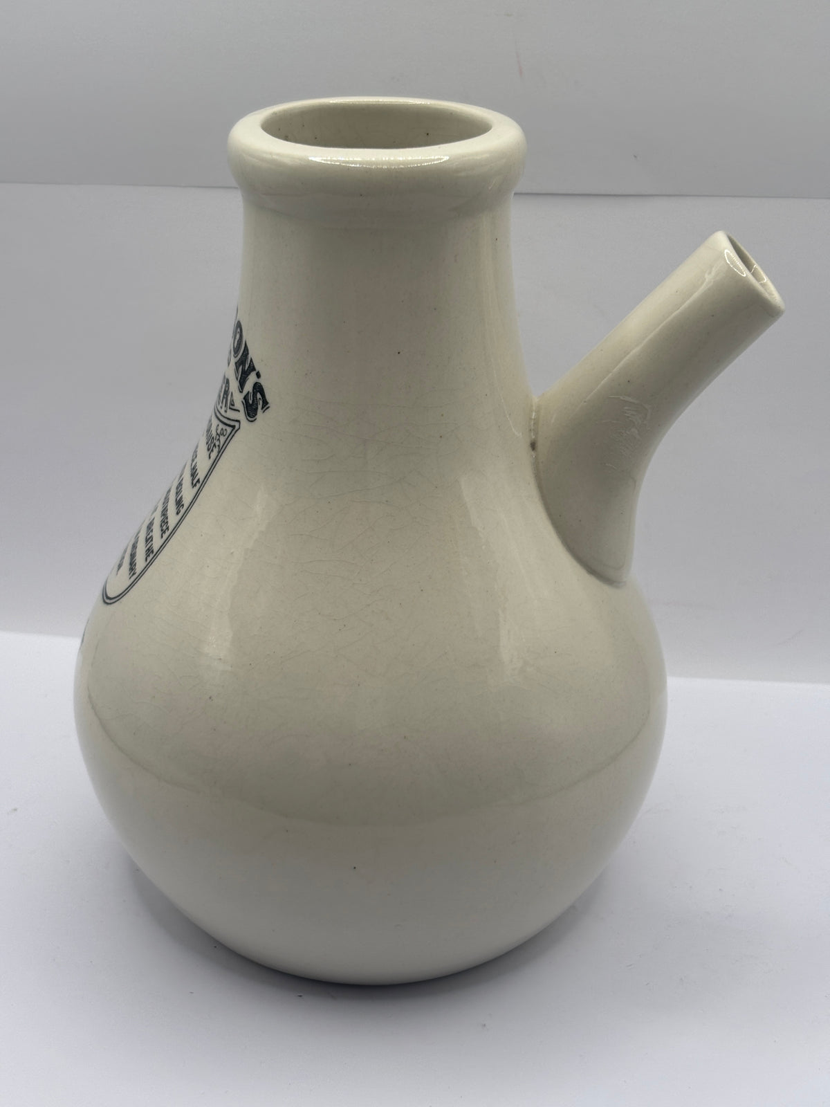 Old advertising stoneware inhaler, Dr Nelsons improved inhale, Boots the chemists