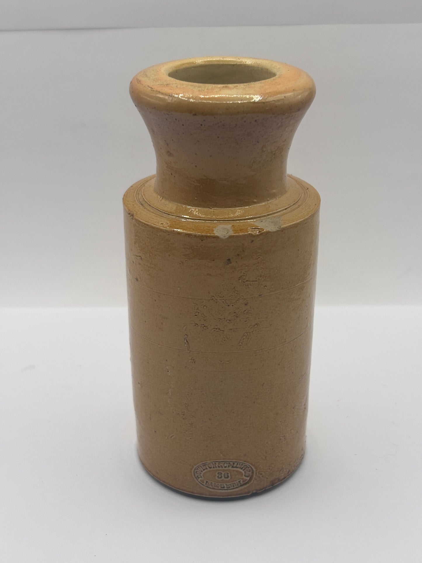 Old stoneware blacking pot
