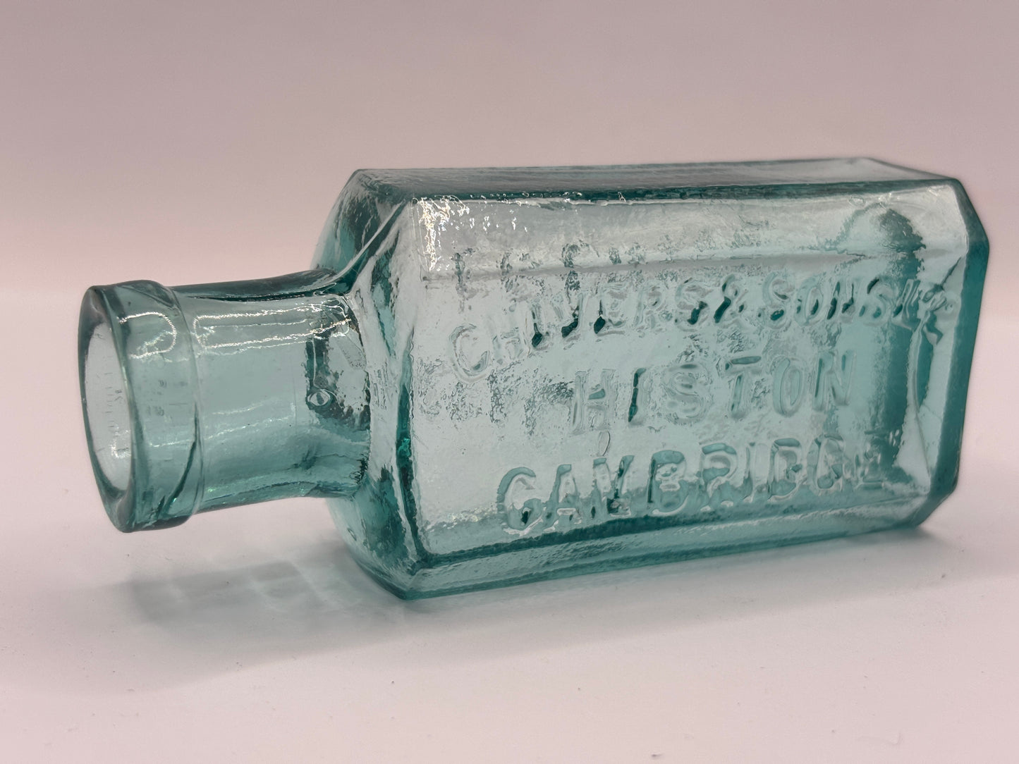 Old glass lemonade bottle, Chivers Cambridge