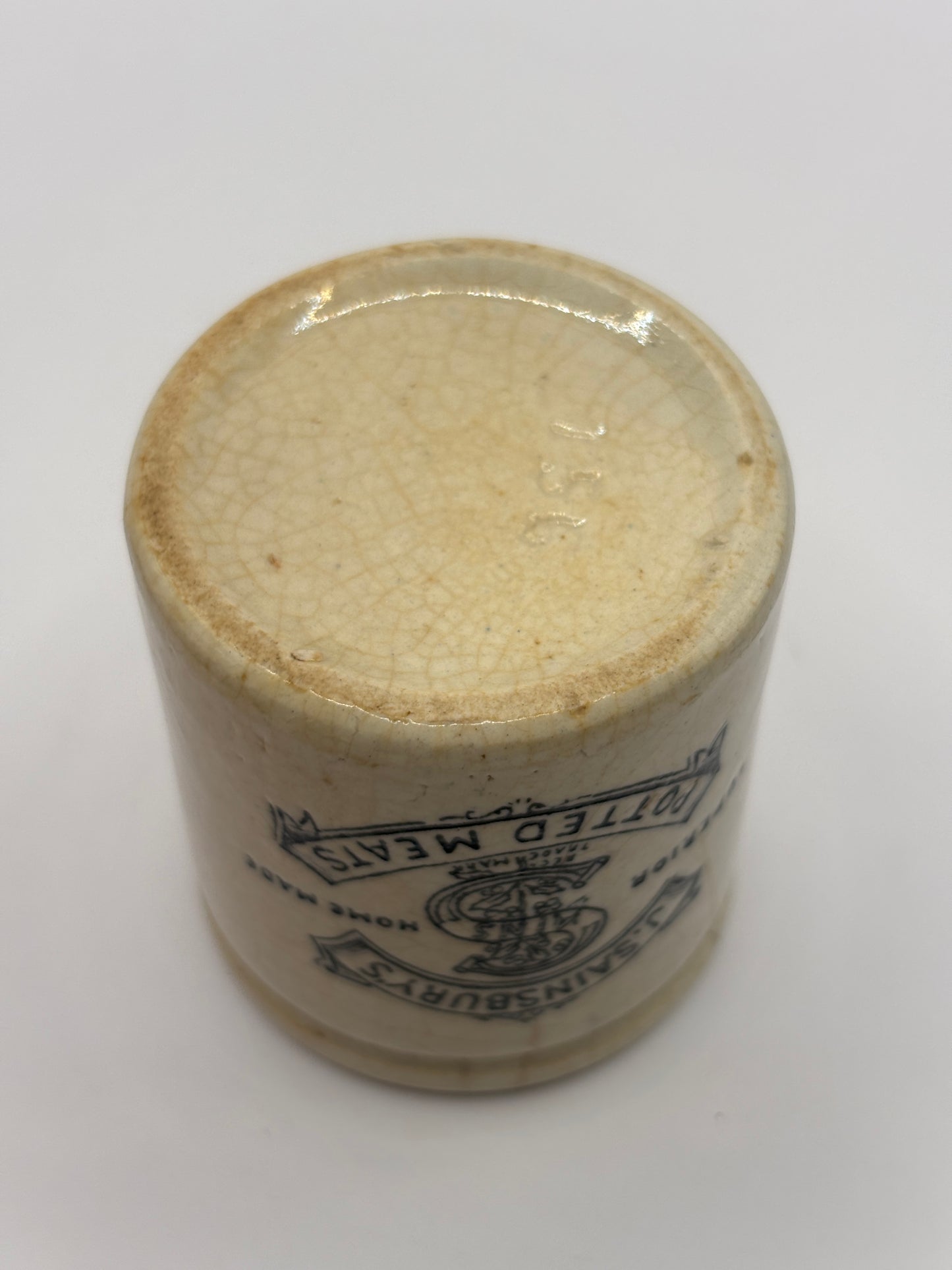 Old sainsburys advertising pot, potted meats