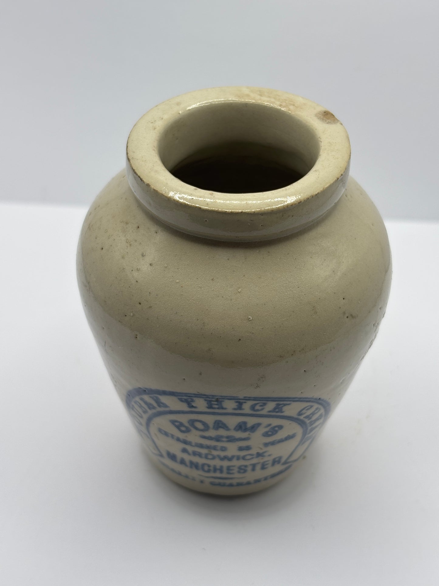 Old Boams advertising cream pot