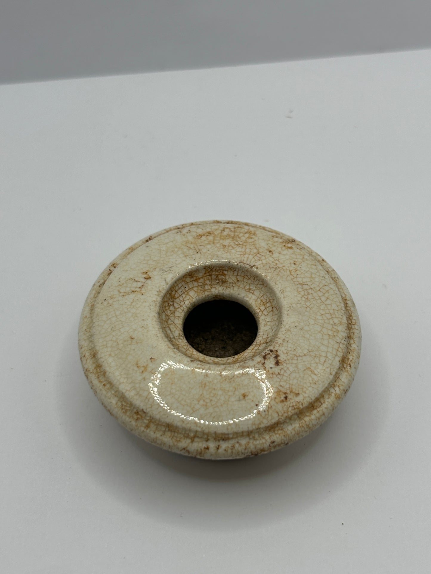 Old round stoneware ink