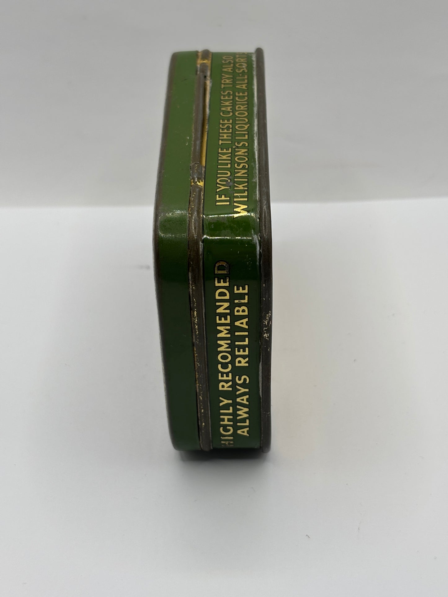 Old advertising tin,Wilkinsons perfected pontefract cakes