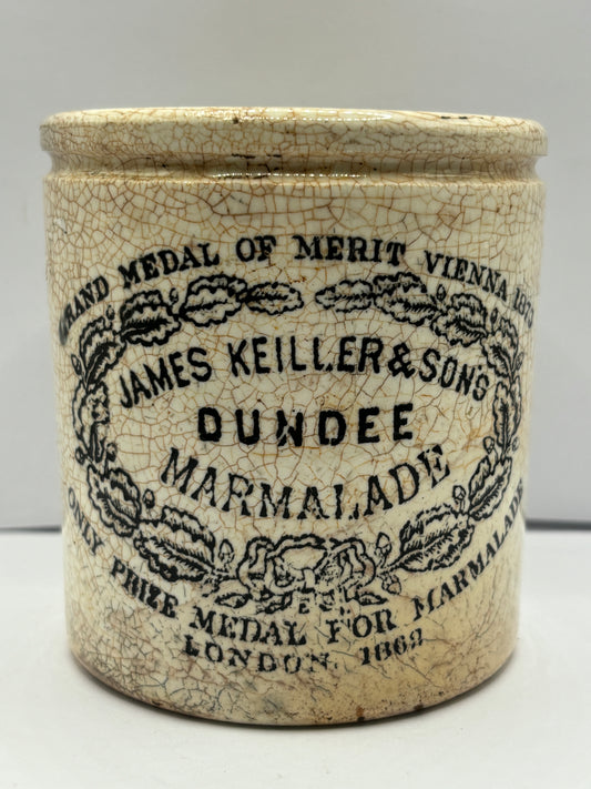 1lb James Keiller Dundee marmalade, stained & crazed